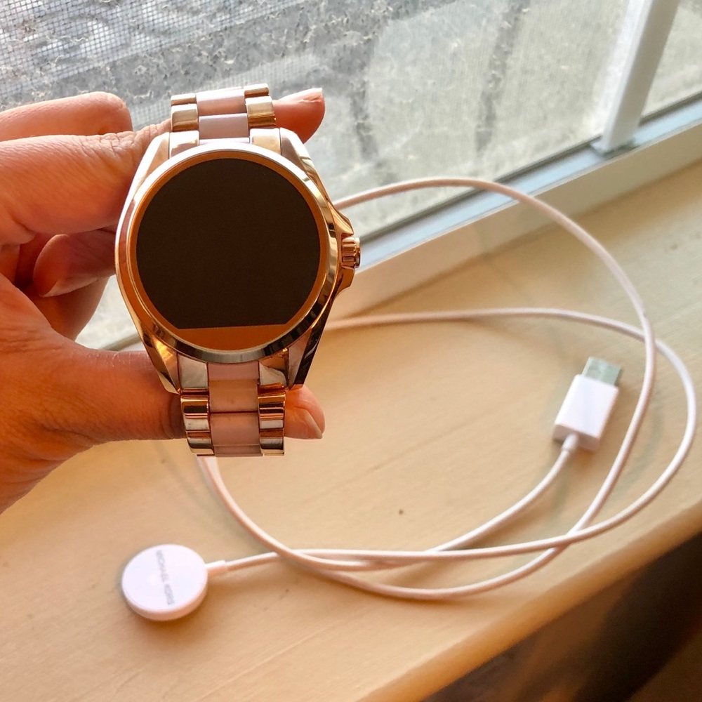 Runway Rose Gold-Tone and Silicone Smartwatch